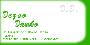 dezso damko business card